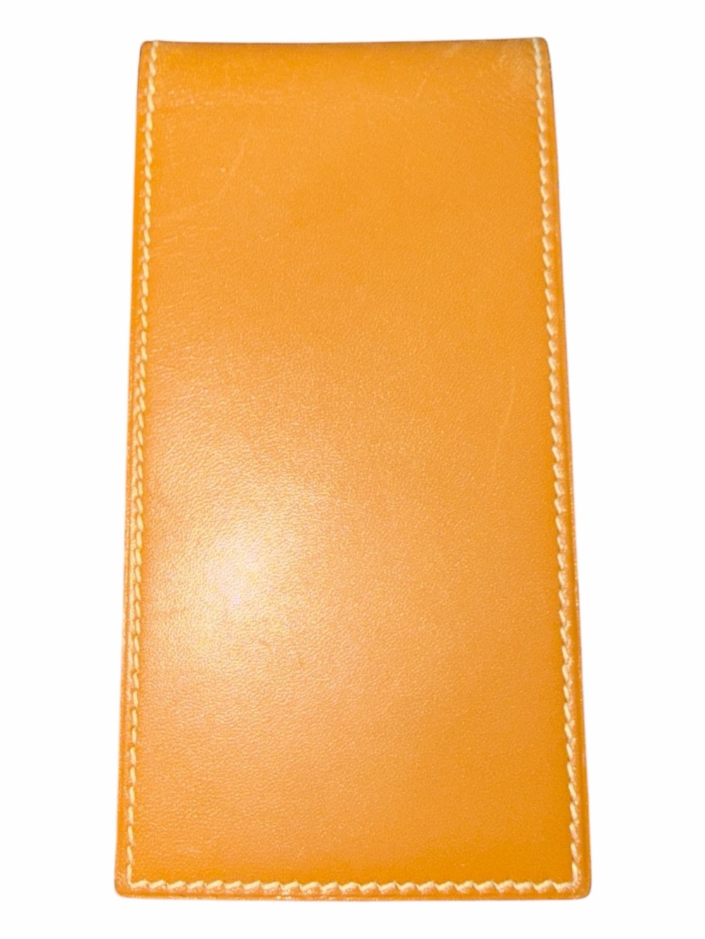 Hermès Vintage Gold Tan Leather Memo Pad Holder w/ Notepad Insert